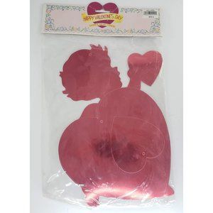 Happy Valentine's Day Cupid Heart Cutouts Vintage NOS